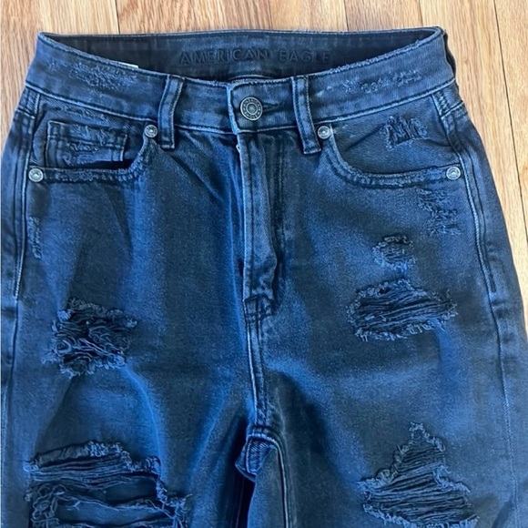 American eagle black jeans comfort stretch waistband size 000 - Picture 2 of 7